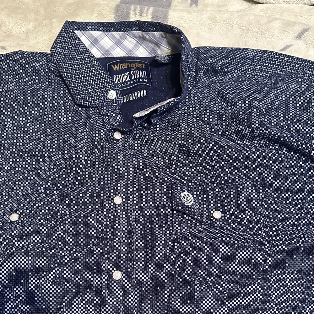 Wrangler George Strait Navy Button Down Shirt